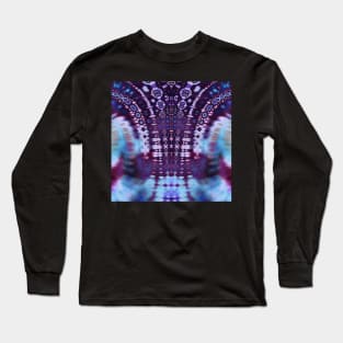 Floral Fractal Tie Dye Mash Up Long Sleeve T-Shirt